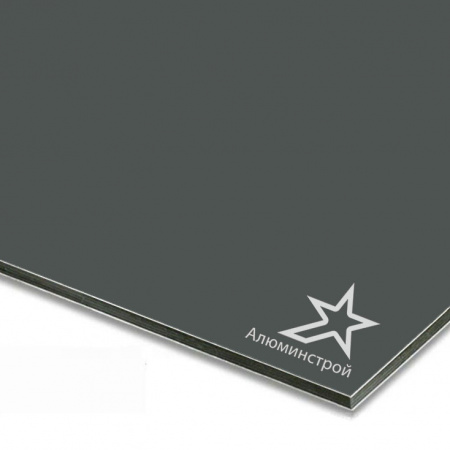 Алюминиевая композитная панель FR 4 мм (0.4) 1220х4000 серия Классик RAL 7043